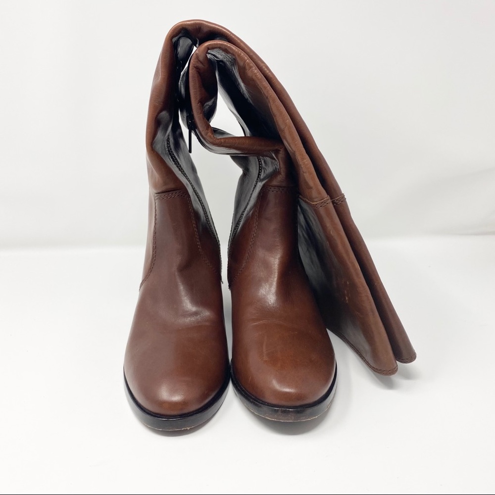 Frye Clara over the knee boots in redwood size 6 leather